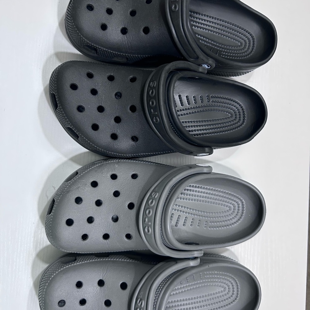 CROCS Dual-Tone Black and Gray Clogs
